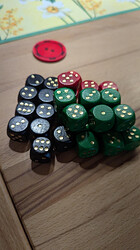 Using a chip from The Gang as big blind marker for Texas Hold'em